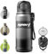 Homealexa Edelstahl Trinkflasche 680ml Thermosflasche mit Strohhalm Wasserflasche BPA-frei mit Trageschlaufe Trinkflaschen für Fitnessstudio Outdoor Wandern Büro Schule