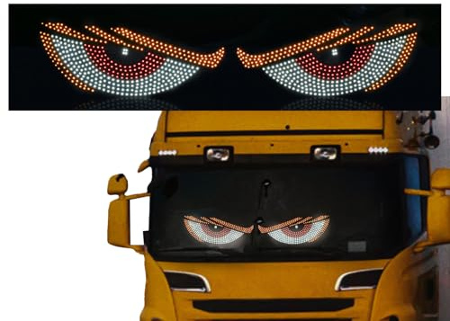 Demon Eye Light, Demon Eye Light Sticker, Flechoso de LED Animado dinámico, Iluminación de señal Ambiental Mejorada, se a la luz del Parabrisas Trasero para el automóvil, el vehículo, el camión