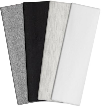 4 Stück Sport Haarband Damen, Stirnband Elastische Haarbänder Schweißband Kopfband für Sport Laufen Fitness (4 Farben)