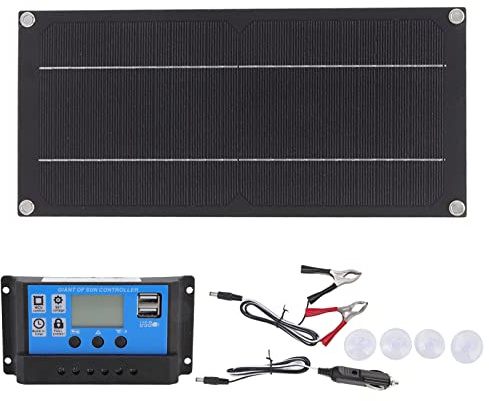 Kit Solarpanel, 600 W 18 V 100 A 12 V 24 V Solarladegerät aus Silizium Monokristallin Photovoltaik für Wohnmobil, Auto, Boot, Marine, Haus und Camping (ohne Controllerkabel)