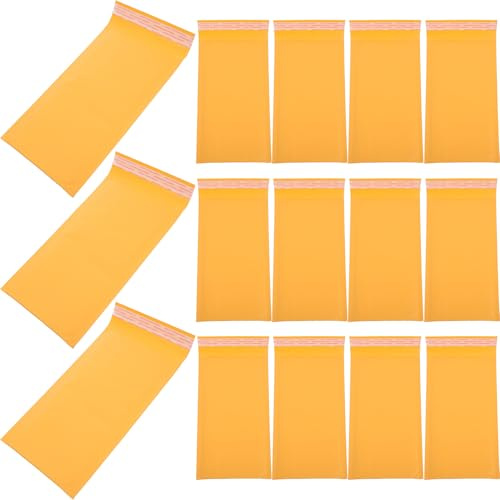 LOLIPPYY 25 piezas Sobres Acolchados Autoadhesivos Uds Sobres de Papel Kraft Amarillo para Envío Seguro de Joyería Cosméticos y Accesorios