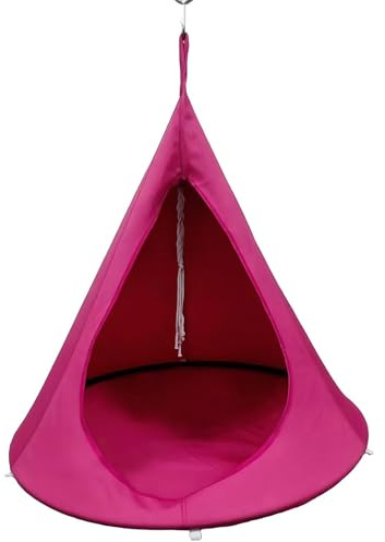 Tenda Amaca, Sedia sospesa da Esterno, Altalena da Giardino Portatile Impermeabile, Nido per Albero Teepee con Base Cuscino per Cortile, per Cortile Interno maroon