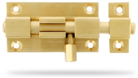 Amig - Catenaccio Porta - Modello 700 - Realizzato in Ottone - 50 mm - Viti incluse - Ideale per Porte Interne - Finitura: Mate