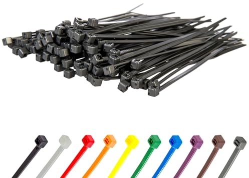 Gocableties Small Silver Cable Ties, 150mm x 3.6mm, Pack of 100, 6 Premium Nylon Zip Ties, Plastic Tie Wraps, Secure Self-Locking Mechanism, for Home, Garden, Office and DIY