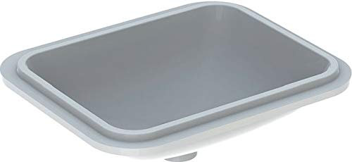 Geberit VariForm Lavabo sottopiano Rettangolare, 450x350mm, Senza Foro per Rubinetto, Senza sfioratore, Senza sfioratore, colorazione: Bianco - 500.763.01.2