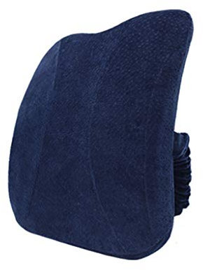 Ergonomisches Rückenkissen aus Memory Foam, Rückenkissen für bequemes Sitzen im Alltag, Lendenkissen für Zuhause und Büro, Grau