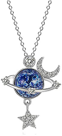 You are The Most Special Star in The Universe, Fashion Charms Diamond Pendant Necklace, Beautiful Gift for Lovely Daughter (Silver)