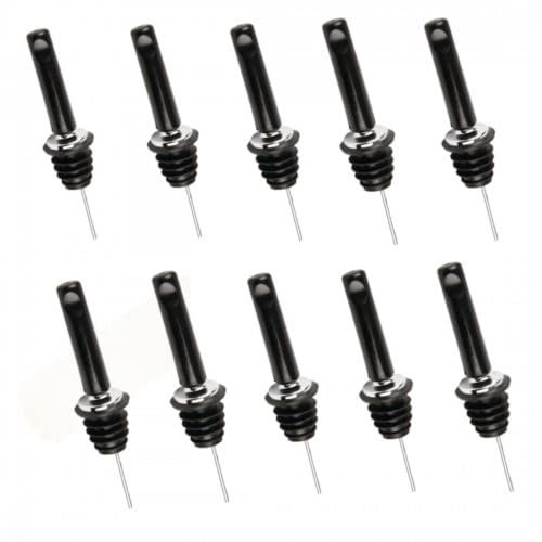 Chabrias Ltd Stainless Steel 12 Pack with Caps Fast Free Flow Liquor Spirits Pourer Speed Pourers Wine Bottle Spirits Pourers Tapered Spout for Olive Oil Coffee Syrup Vinegar Bottles