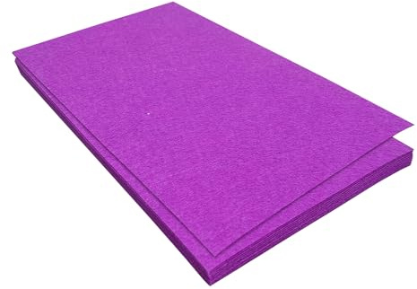 Jtnohx Feutrine, Tissu de Feutre 11 Pièces, Feutrine Loisir Creatif 17.78×28.7cm, Feuille de Feutre pour Couture (Pourpre)