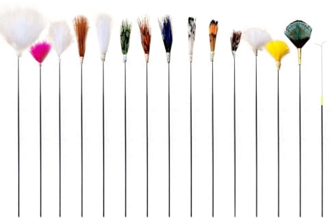 15pcs Ear Pick - Carbon Handle Ear Wax Removal with Goose Feather, Ear Cleaning Kit, Earwax Removal Tools, Ear Scraper, Gentle Ear Curette for Home & Salon Use