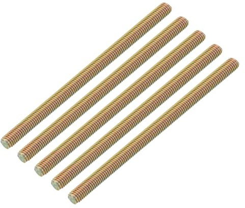 QUARKZMAN 10pz Barra Filettata Completamente, M8-1.25x130mm vite a Lungo Filo in Acciaio al Carbonio Filettatura Destra per Montaggio Mobili Fissaggio