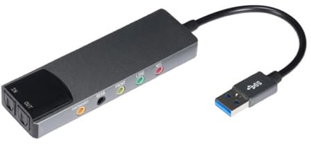 SLXLYH Carte son externe USB avec son numérique SPDIF pour systèmes de son surround 5.1 et 7.1 Corps en aluminium