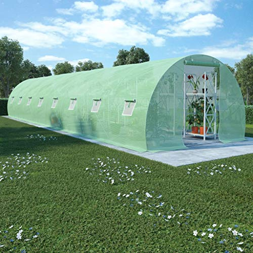 vidaXL Gewächshaus 36 m² Treibhaus Tomatenhaus Pflanzenhaus Frühbeet Garten