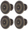 IMIKEYA 4 pcs Vintage Handles Classic Antique Brass Simple European Style Single-Hole Knob for Cupboard Cabinet