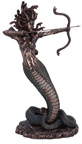 Nemesis Now Medusa's Wrath (Large) Figurine 36cm, Resin, Bronze, Polished Snake Haired Greek Goddess Figurine, Greek Mythology Ornament, Cast in the Finest Resin, Finished in Bronze