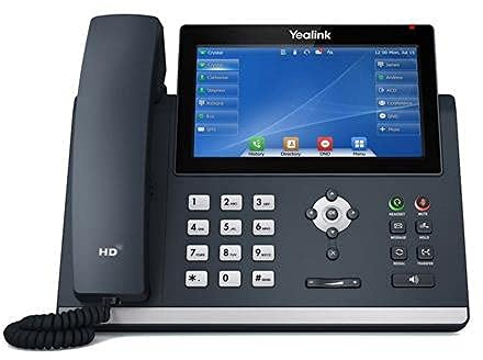 Yealink T48U Yealink Ultra-Elegant Touchscreen IP Phone, 16 Lines. 7-Inch Color Touch Screen Display. Dual USB Ports, Dual-Port Gigabit Ethernet, PoE, Power Adapter Not Included (SIP-T48U) (Renewed)