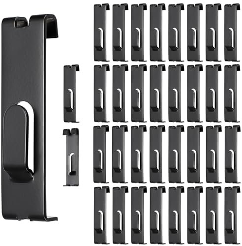 IGNPION 35Pcs Metal Painting Gridwall Hanging Hooks, Grid Panel Display Notch Hooks for Picture Frame, Commercial Artworks Gridwall Accessories Pegs for Shop, Show, Workshops