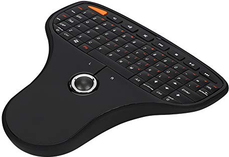N5901 QWERTZ-Tastatur, Trackball 2,4 G, Kabellose -USB-Multimedia-Tastatur für TV-Computer, Tastatur und Maus 2-in-1 mit 10 M Steuerentfernung