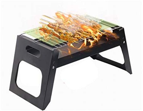 Parrilla de barbacoa portátil para exteriores, Mini estufa de barbacoa plegable, pinchos de carbón para el hogar, utensilios para barbacoa
