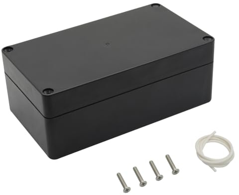 LeMotech Projekt Box ABS Kunststoff Verteilerkasten IP65 Wasserdicht Elektrische Boxen Universal Gehäuse Schwarz Außengröße 158x90x60mm(1 Stück)