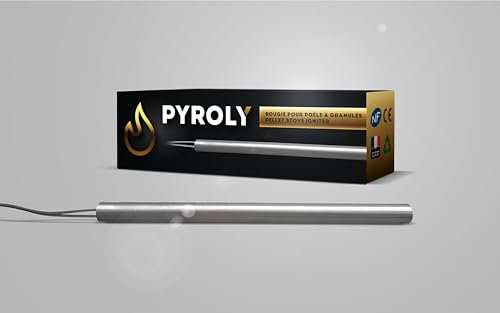 PYROLY Candela di accensione per stufa a pellet compatibile BESTOVE/EDILKAMIN/LA NORDICA EXTRAFLAME (155 mm - Ø9,9 mm - 300 W - liscia) di alta qualità con connettori