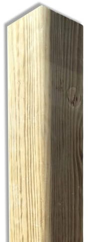 Trave in legno di pino nordico da 190 cm, sezione 9x9 cm, finitura piallata, impregnato in autoclave classe IV