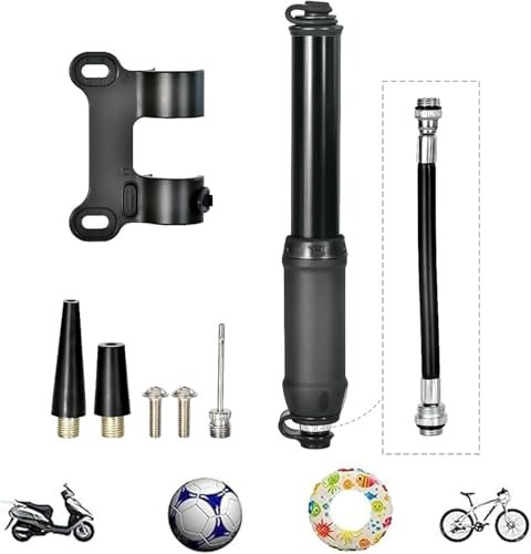 Mini Fahrradpumpe.Die Rahmenpumpe hat eine Universaldüse und einen hohen Druck von bis zu 100 Psi.Tragbar, leicht und kompakt, mit festem Stand.Luftpumpe Fahrrad für Rennrad, Mountainbike