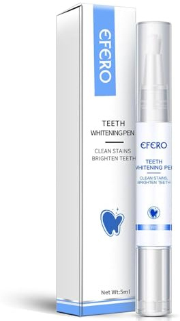 Penna Sbiancante Denti professionale, Immediato Liquido Sbiancante Denti, Efficace che Rimuove Macchie e Ingiallimento, Facile da Usare, Sorriso Più Bianco