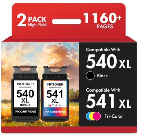 540 and 541 Ink Cartridges 540XL 541XL for Canon TS5150 TS5151 XL Multipack