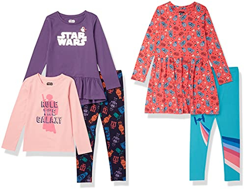 Amazon Essentials Disney | Marvel | Star Wars | Frozen | Princess Piezas para Combinar Niña, Pack de 5, Star Wars Rule The Galaxy (Gobernar La Galaxia), 3 años