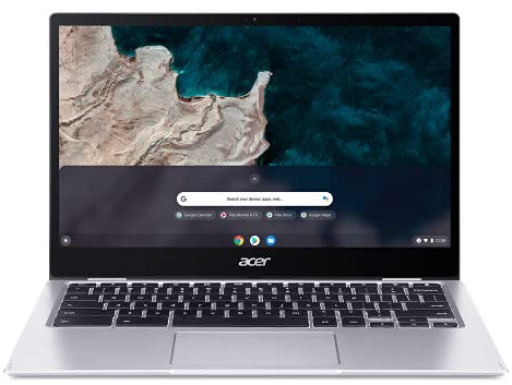 Acer Ordenador portátil táctil convertible Chromebook Spin 513 CP513-1H-S64V de 13,3» FHD (Qualcomm Snapdragon SC7180, RAM de 8 GB, eMMC de 64 GB, ChromeOS, AZERTY)
