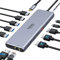USB C Dockingstation Triple Display, 13 in 1 USB C Hub Dual HDMI 3 Monitore 2X 4K HDMI, Displayport,10G USB 3.1, USB 3.0, USB 2.0, Gigabit Ethernet,100W PD, USB C Hub Data Transfer, 3.5 mm Audio/Mic