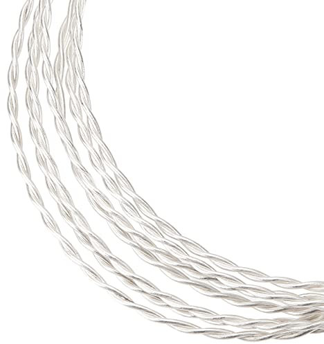 BENECREAT 18 Gauge/1 mm Reiner Silber-Sterlingdraht 1 m Toter Weicher Runder Twist-Draht für Die Schmuckherstellung und Perlenstickerei