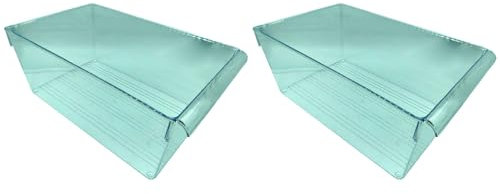 Acan Tradineur - Pack de 2 Cajones organizadores para frigorífico N.º 14 - Fabricado en Polipropileno - Apto para Lavavajillas y Uso alimentario - 15 x 23 x 37 cm - Transparente