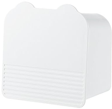 1 Piece Wall Mounted Makeup Organizer - Sanitary Towel Holder for Bathroom, Sanitary Napkin Box | Wall Mounted Double Grid Organizer Storage Box with Lid