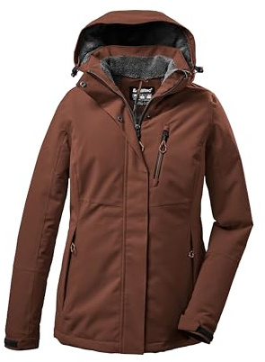 killtec Damen Funktionsjacke/Winterjacke mit abzippbarer Kapuze KOW 140 WMN JCKT, cappucino, 54, 37411-000