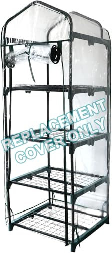 DIVCHI Greenhouse Replacement Cover Heavy-Duty Covers for Garden Growhouse (Clear, 4 Tier - 50L x 45W x 130H CM)