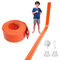 Flex Track 4.5m Starter Set with Suction Cups Compatible with Hot Wheels and Diecast 1/64th Cars for Ages 3 & Up Green Gray Orange Classic Long Rolls Up Portable Racetrack (Orange)