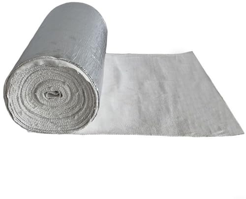 Filteilect Feuerfeste Keramikfaser-Decke, 2 mm dick, 1260 °C, temperaturbeständiges Tuch, Isolierung für Ofentür für Kamine 1 m x 0,5 m