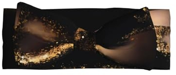 Cerchietto per capelli con fiocco e stampa sabbia nera oro – Regalo per neonati – Perfetto per neonati – Accessori per capelli da principessa dolce