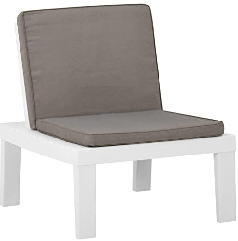 Nqyjm Bain de Soleil, Chaise de Salon de Jardin avec Coussin Plastique Blanc Chaise Longue d'extérieur, Transat de Plage Relax pour Jardin, Terrasse, Balcon, Camping Model 2