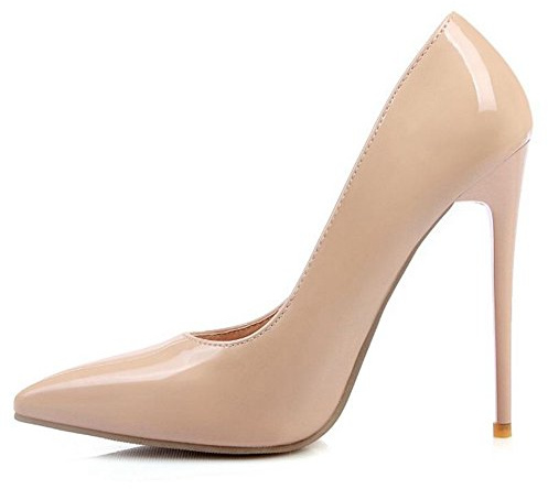 Onewus Donna Elegante décolleté con tacco a spillo Scarpe per matrimonio, albicocca, 35 EU