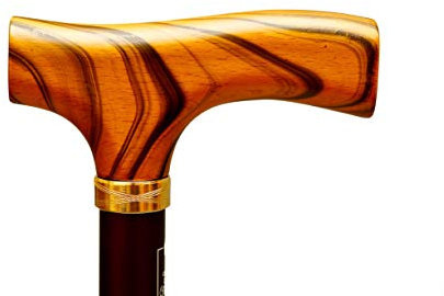 Canne en aluminium poignée érable Fayet - 77 à 100 cm