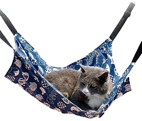 Segeltuch Katzenhängematte, Hängende Katzenhängematte, Haustierkäfig-Hängematte, Weich und Atmungsaktiv, Empfohlen für Haustiere unter 6 kg, Geeignet für Katzen, Hunde, Kaninchen, Hamster usw 50*40cm