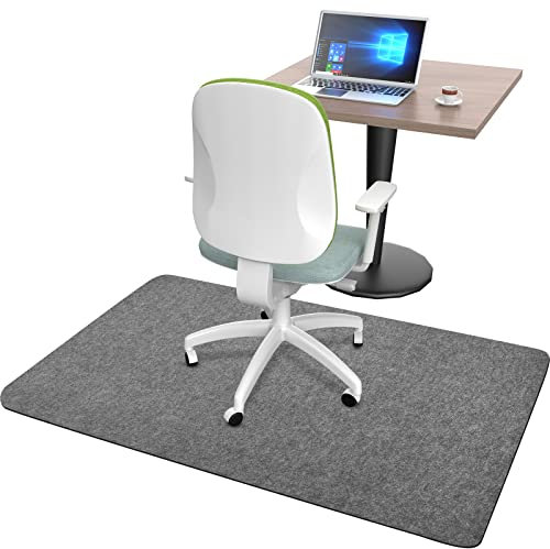Placoot Unterlage Schreibtischstuhl 140X90cm Bodenschutzmatte Bürostuhl Teppich Unterlage-Kratzfest für Parkett und Hartböden Bürostuhl Unterlage für Stühle Hohe Dichte Anti-Silp Dark