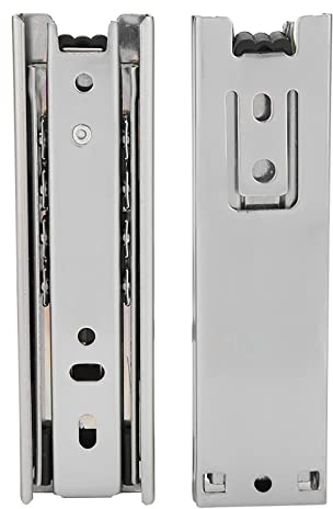 2 Stück 5 Zoll Kurze Schubladenführungen, Schubladenschienen Schublade Möbelführung Möbel Führungsschiene Vollauszug Möbelführungsschiene Küchenschrank Hardware für Schränke