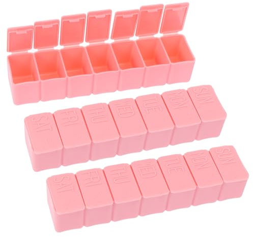 PLAFOPE 3-teiliges Tragbares Medikamentendosen-organizer Für Den Wochentag Aufbewahrungskoffer Aus Klavierähnlichem Pp-material Zum Öffnen