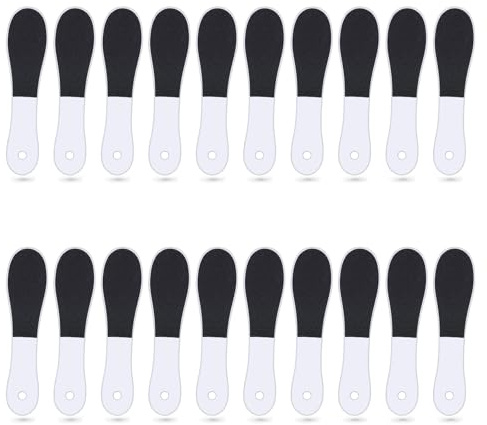 ZHYOPING 20 Pack Double-Sided Foot File Professional Foot Scraper & Grater Hard Skin Remover for Feet Callus & Dead Skin Remover Foot Care Kit Disposable Foot Exfoliator for Wet/Dry Cracked Feet