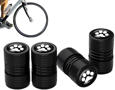 Lot de 4 bouchons de valve de pneu de voiture avec forme de patte de chien - Capuchons de valve de pneu - Capuchons de valve de pneu de voiture - Pas de décoloration pour camion