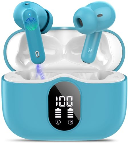 Btootos Bluetooth Kopfhörer, Kopfhörer Kabellos Bluetooth 5.4 Sport In Ear Kopfhörer mit 4 Mikrofon, 40 std Spielzeit, LED-Anzeige, ENC Lärmreduzierung, Tiefer Bass Ohrhörer für Arbeit und Studium